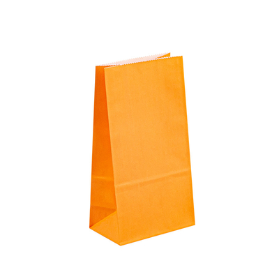 Grease Proof White Kraft Paper Bags CMYK Pantone Color For Fast Food